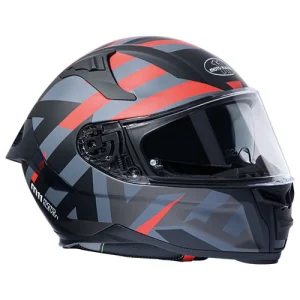 Moto 11 Eleven Pace Fullface Helmet - Black/Grey/Red